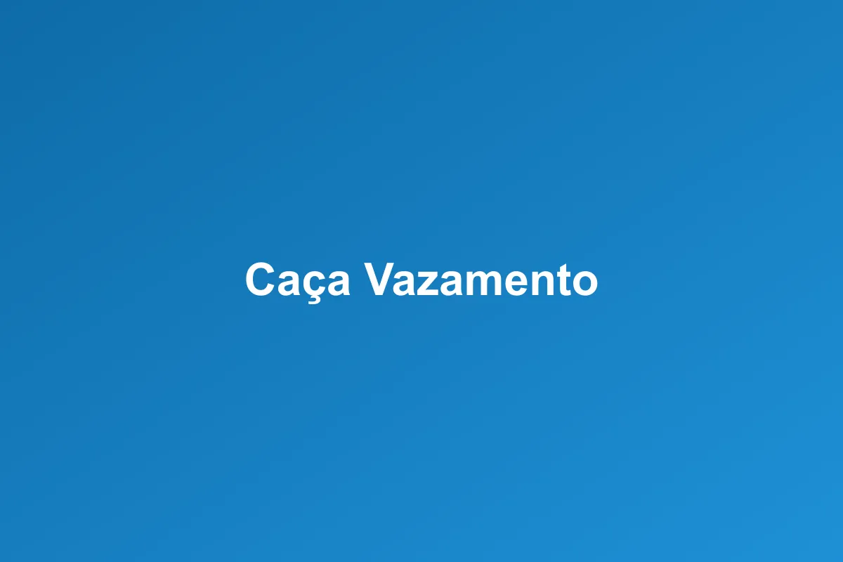Caça vazamento em Brasília