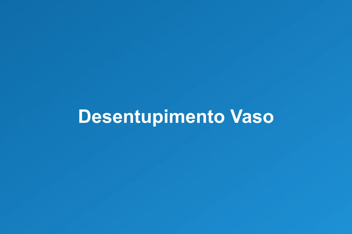 Desentupimento de vaso sanitário em Brasília